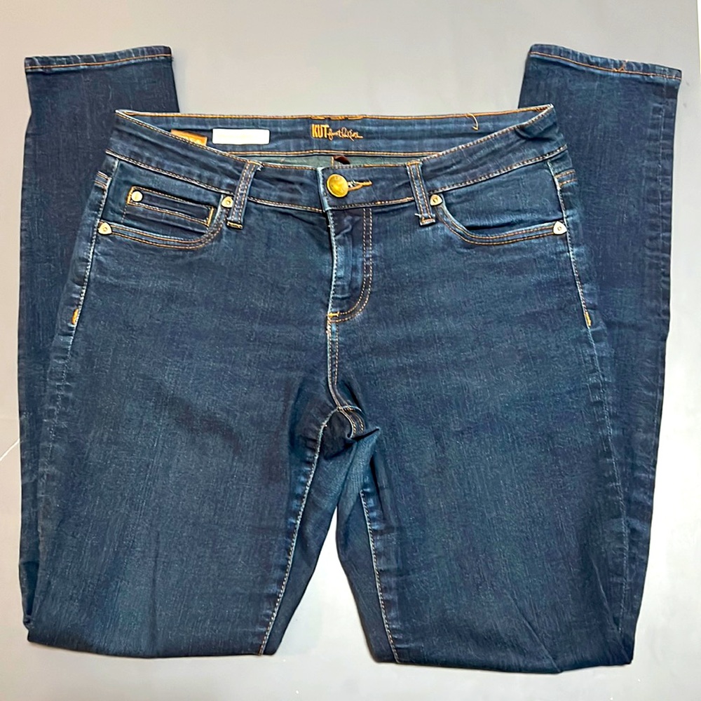 EUC Kut from the Kloth MIA toothpick skinny dark denim jeans 👖